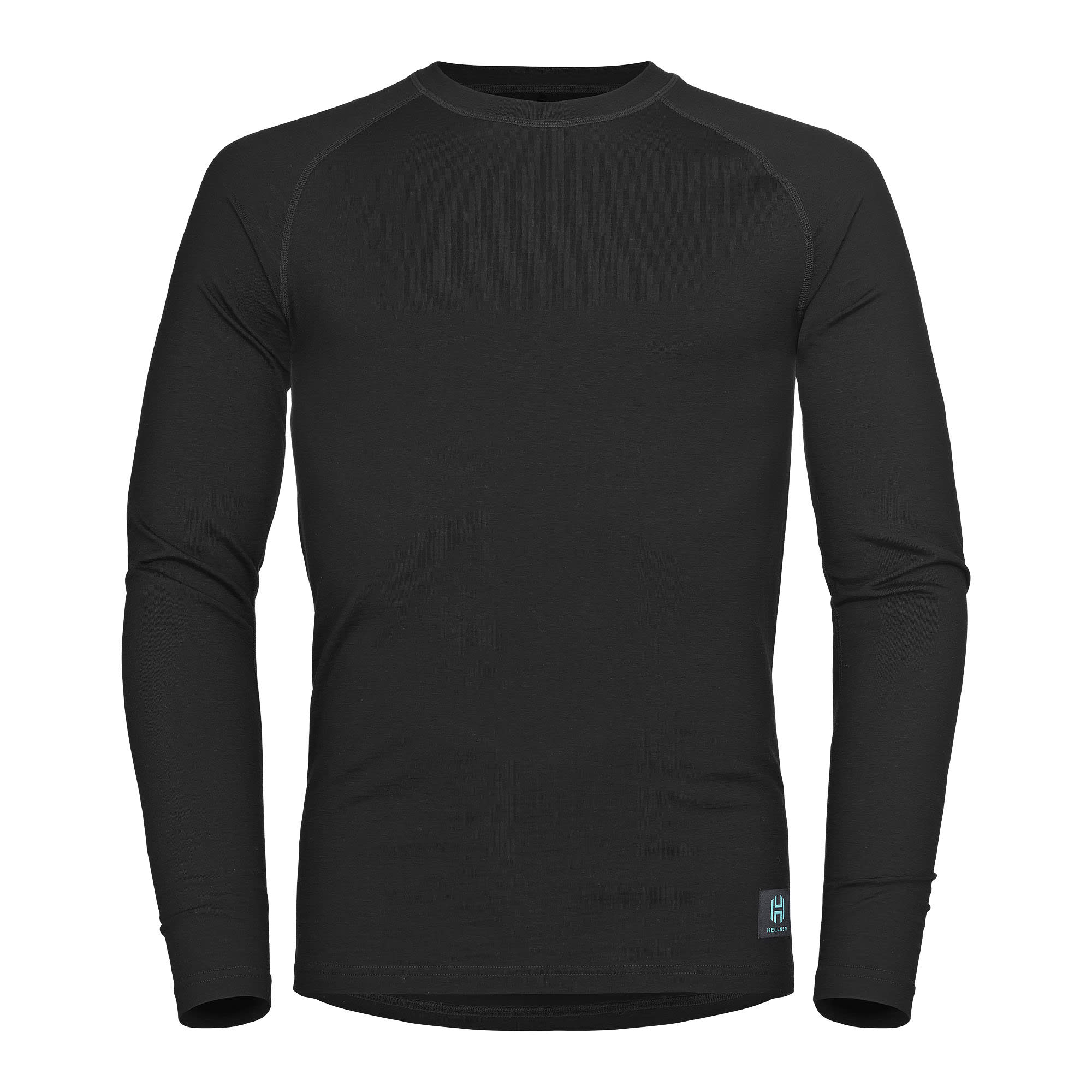 Hellner Men's Wool Warm Base Layer Long Sleeve Black Beauty Undertøy overdel XL