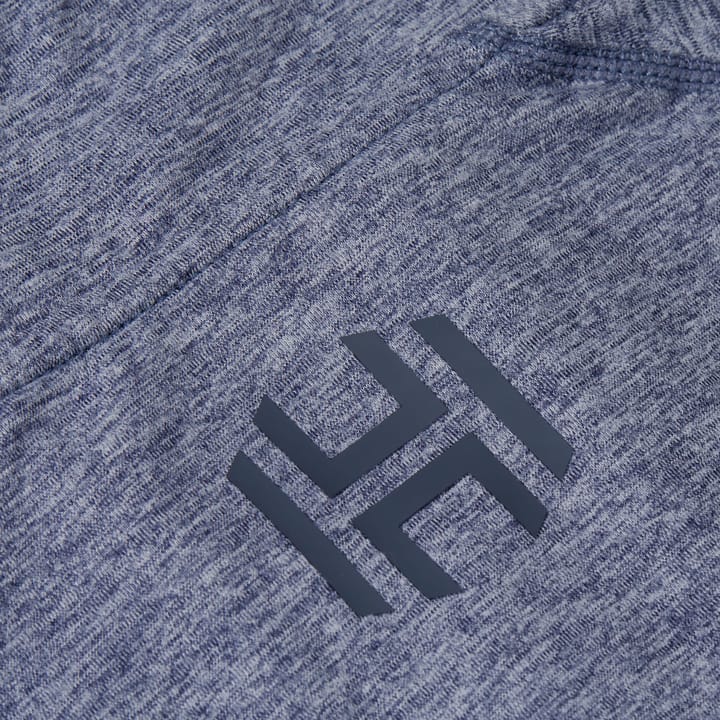 Hellner Men's Nunis Halfzip Long Sleeve Tee  Dress Blue Melange Hellner