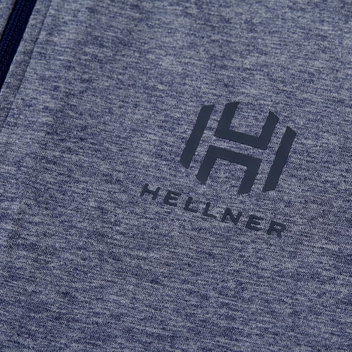 Nunis Halfzip Ls Tee Men Dress Blue melange Hellner