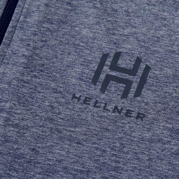 Hellner Men's Nunis Halfzip Long Sleeve Tee  Dress Blue Melange Hellner