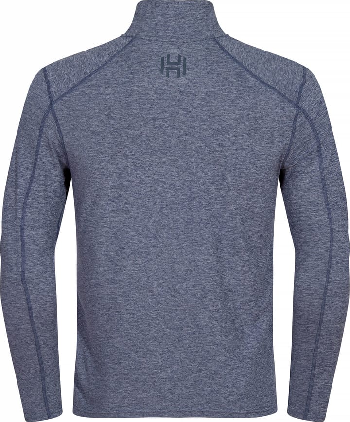 Hellner Men's Nunis Halfzip Long Sleeve Tee  Dress Blue Melange Hellner