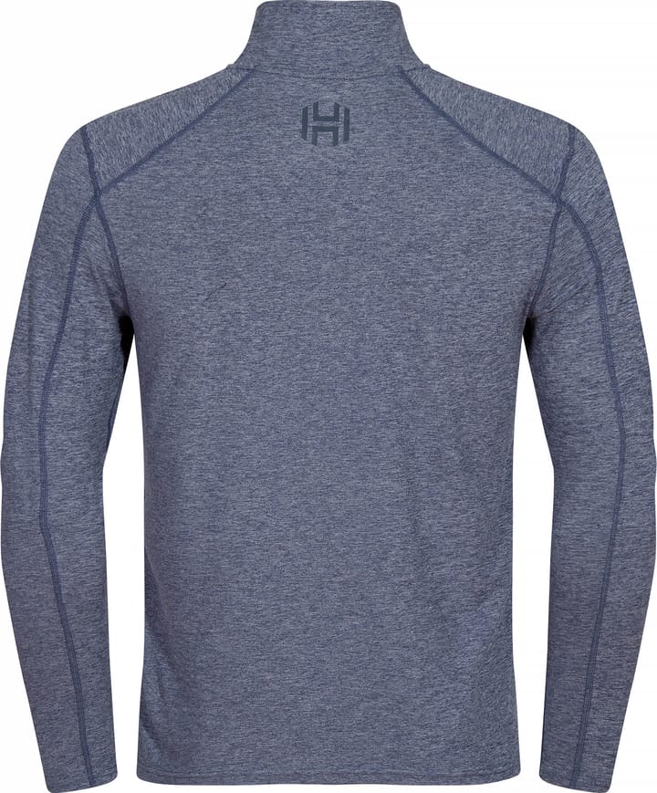 Hellner Men's Nunis Halfzip Long Sleeve Tee  Dress Blue Melange Hellner