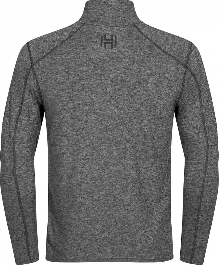 Hellner Men's Nunis Halfzip Long Sleeve Tee  Black Beauty Melange Hellner