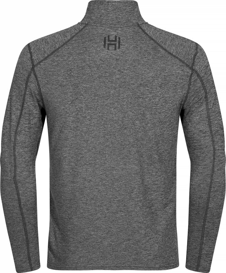 Hellner Men's Nunis Halfzip Long Sleeve Tee  Black Beauty Melange Hellner