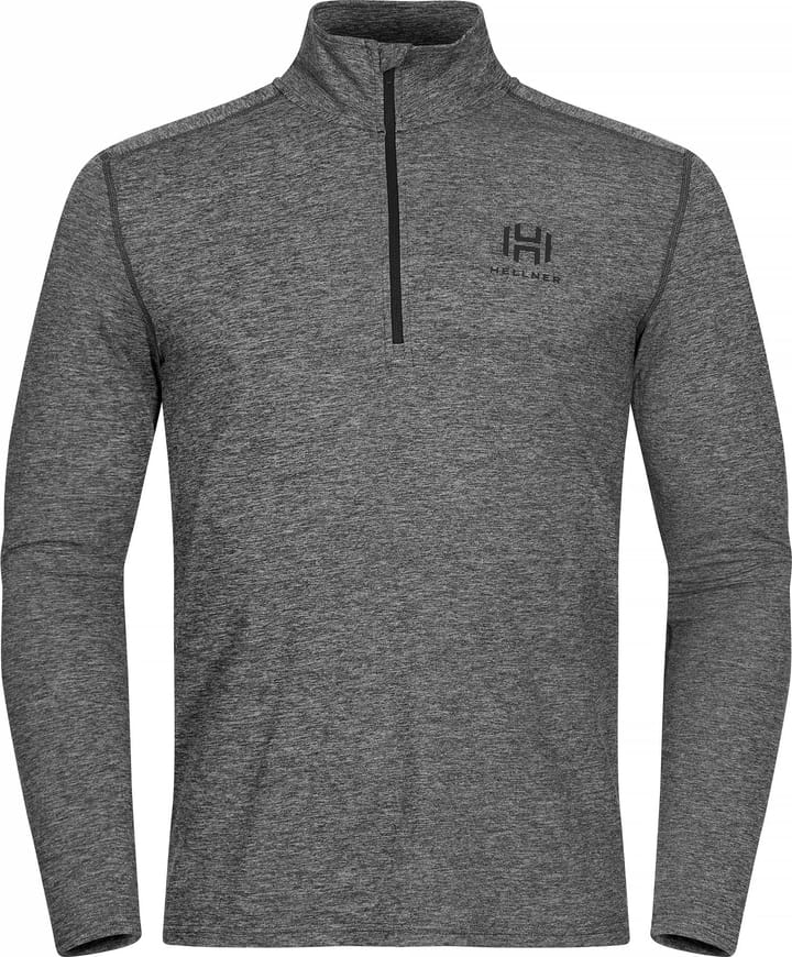 Hellner Men's Nunis Halfzip Long Sleeve Tee  Black Beauty Melange Hellner