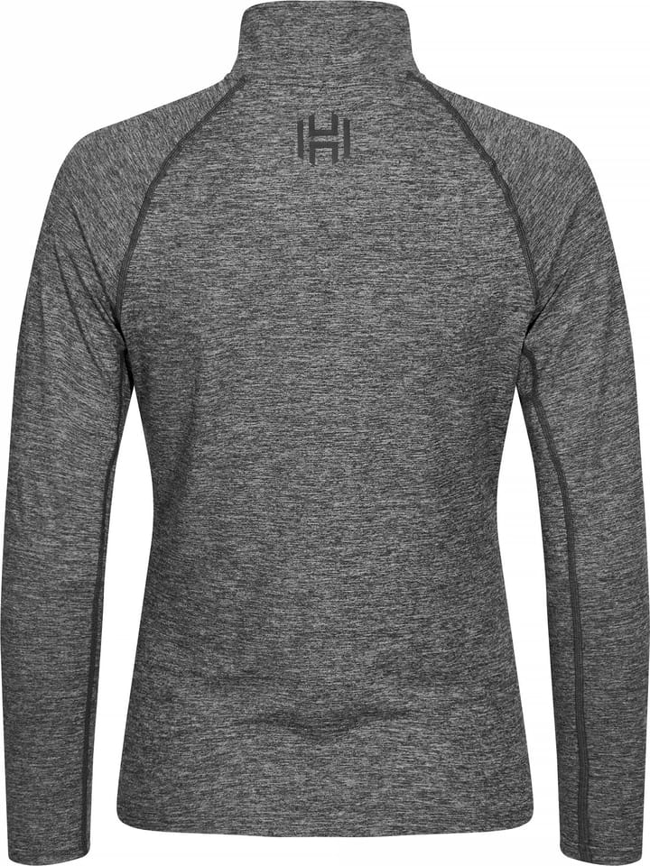 Hellner Women's Nunis Halfzip Long Sleeve Tee Black Beauty Melange Hellner