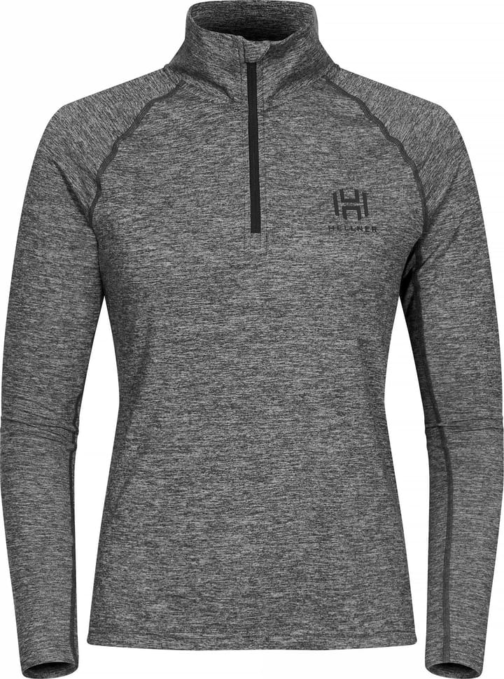 Hellner Women's Nunis Halfzip Long Sleeve Tee Black Beauty Melange Hellner