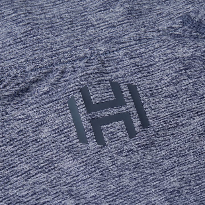 Hellner Women's Nunis Halfzip Long Sleeve Tee Dress Blue Melange Hellner