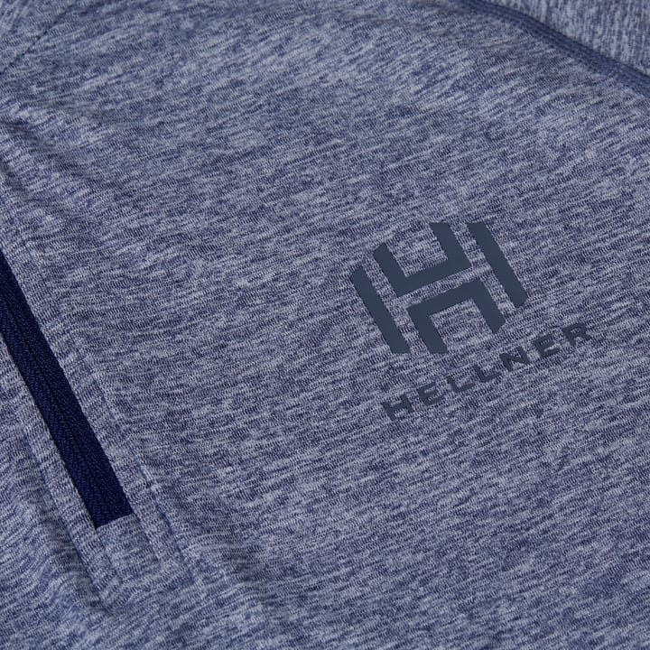 Hellner Women's Nunis Halfzip Long Sleeve Tee Dress Blue Melange Hellner