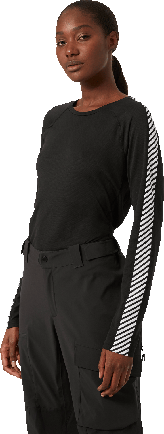Helly Hansen Women's LIFA Active Stripe Crew Base Layer Black Helly Hansen