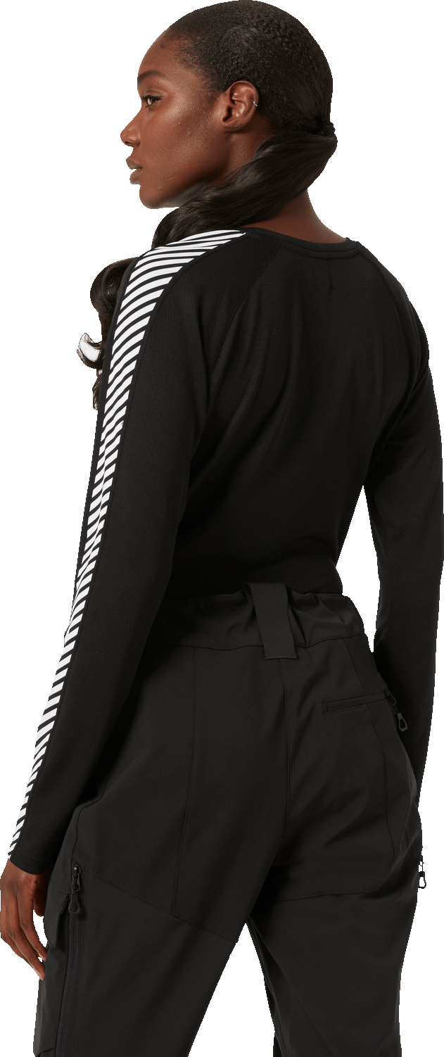 Helly Hansen Women's LIFA Active Stripe Crew Base Layer Black Helly Hansen