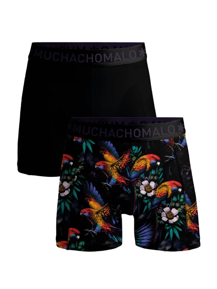 Muchachomalo 1010 Parrot 01 2pk Boxer Print/Solid Cm Print/solid Muchachomalo