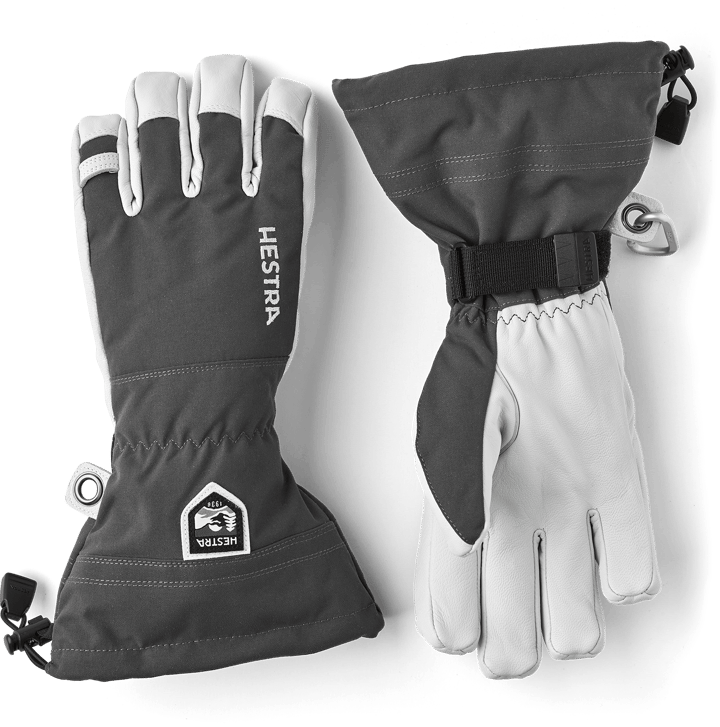 Hestra Army Leather Heli Ski 5-finger Grey Hestra