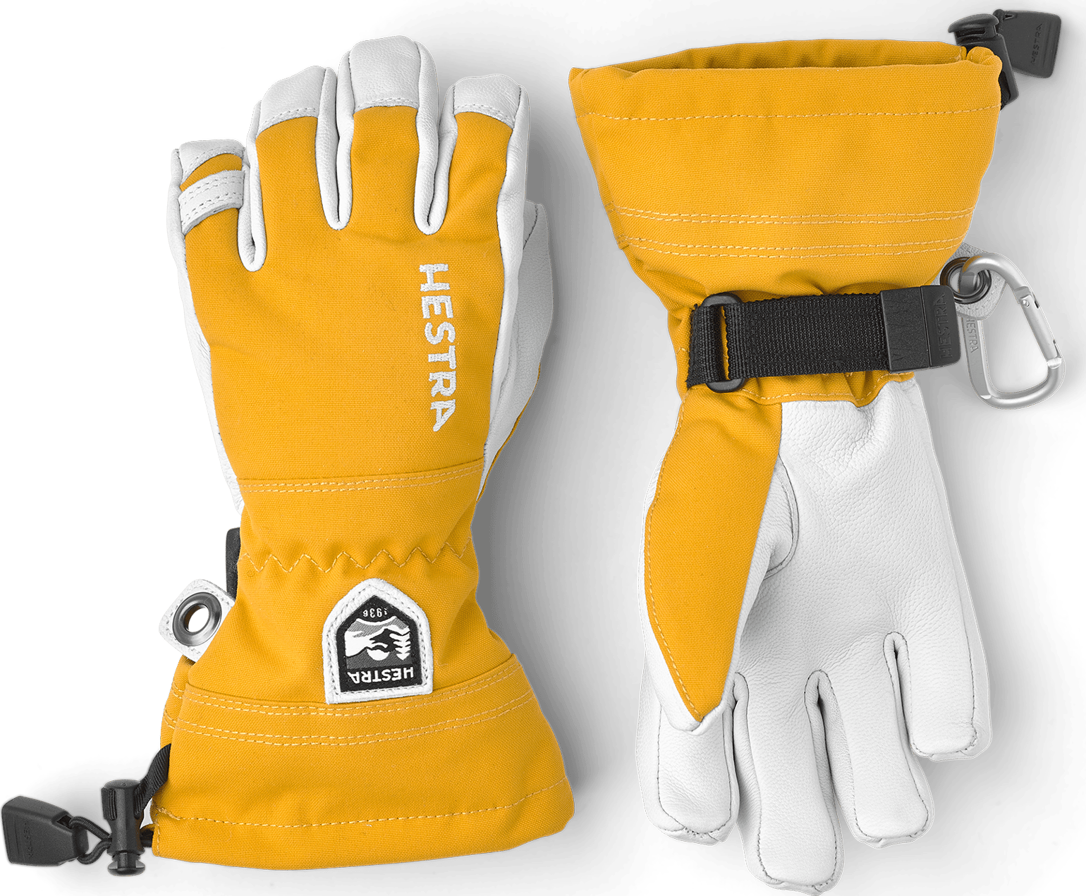 Hestra Juniors' Army Leather Heli Ski Senap