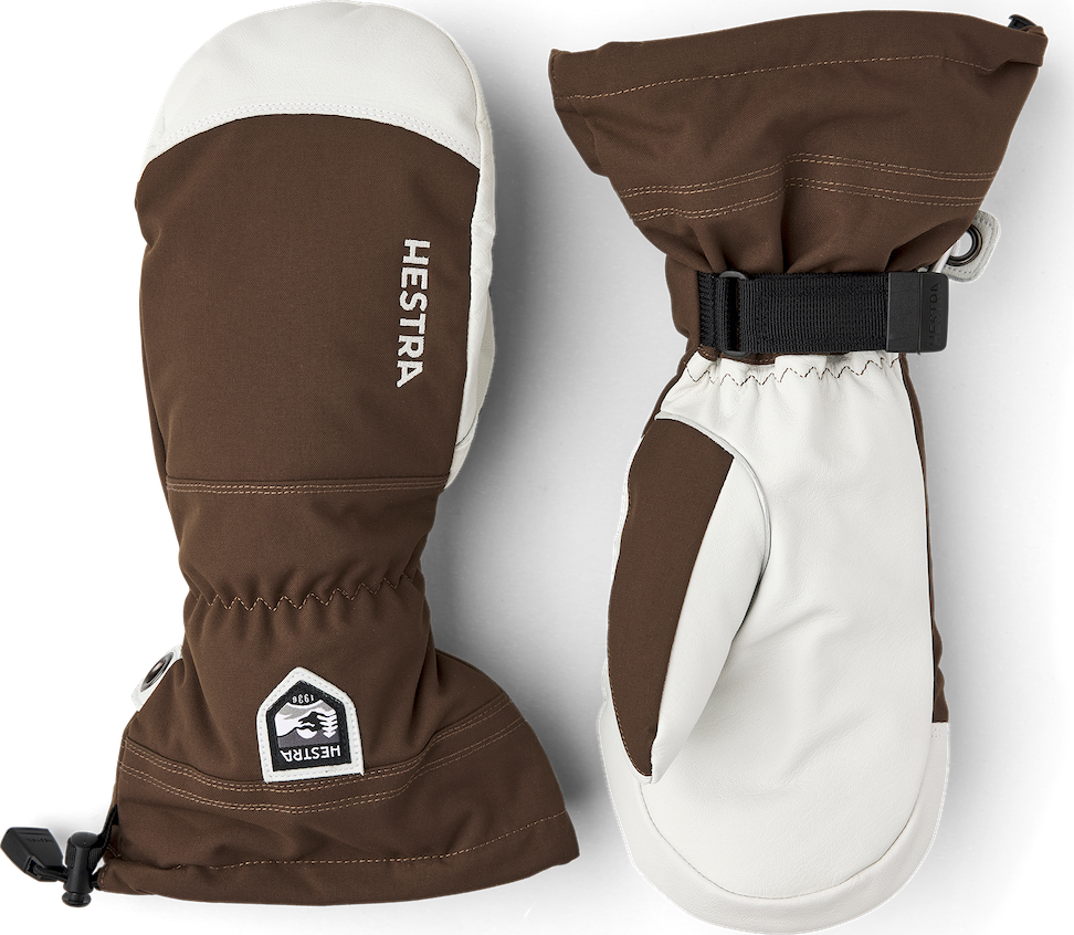 Alpine Mitten Army leather Heli ski 22/23, alpinvott, unisex Espresso