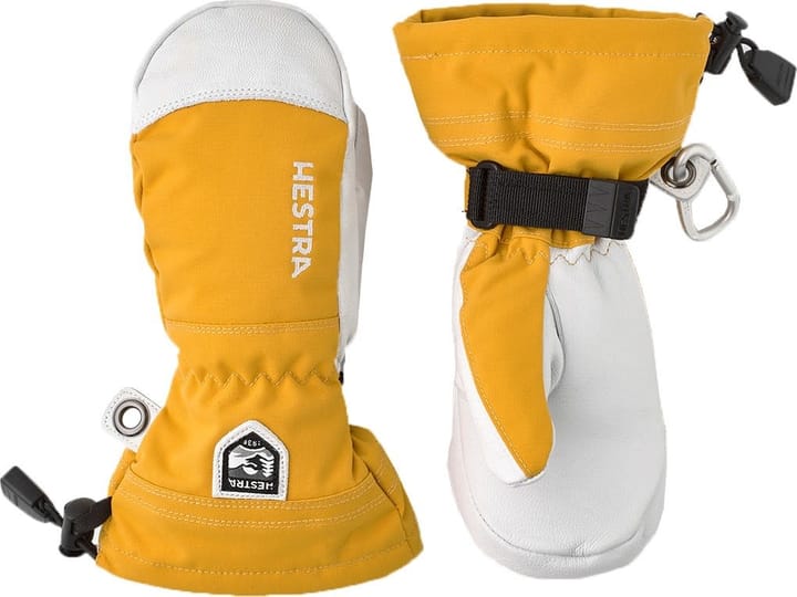 Hestra Juniors' Army Leather Heli Ski Mitt Yellow Hestra
