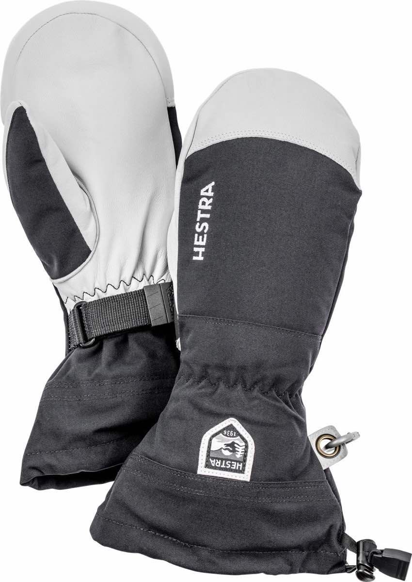 Hestra Army Leather Heli Ski Mitt-Svart