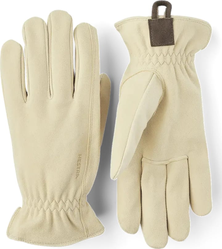 Chamois Work Glove - 5 finger Natural yellow Hestra