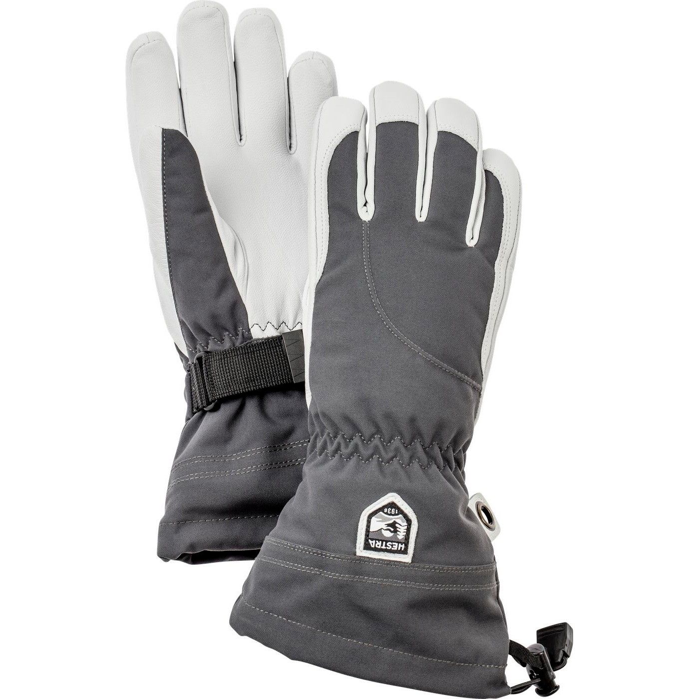 Women's Heli Ski 5 Finger Grå/Offwhite