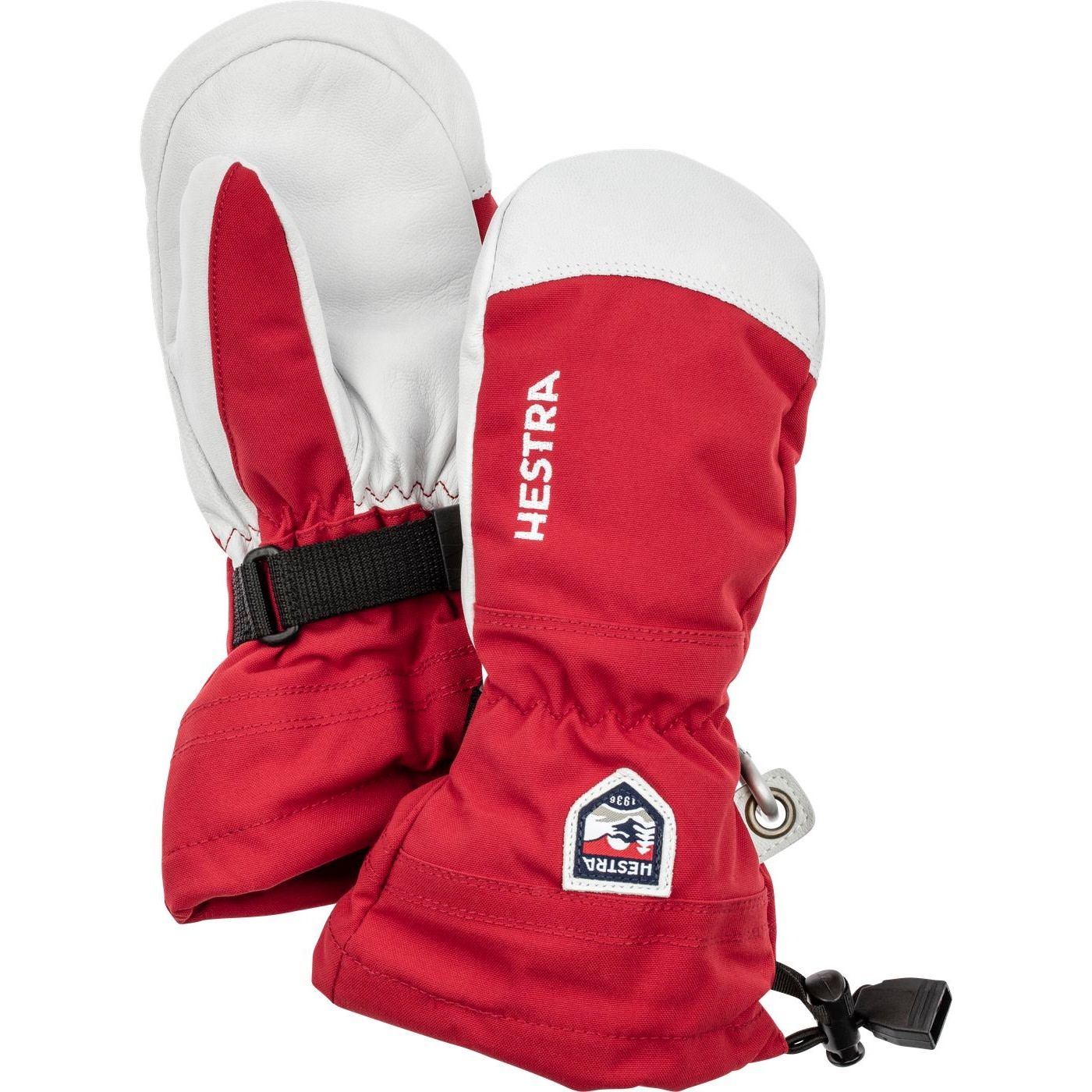 Hestra Juniors' Army Leather Heli Ski Mitt Red