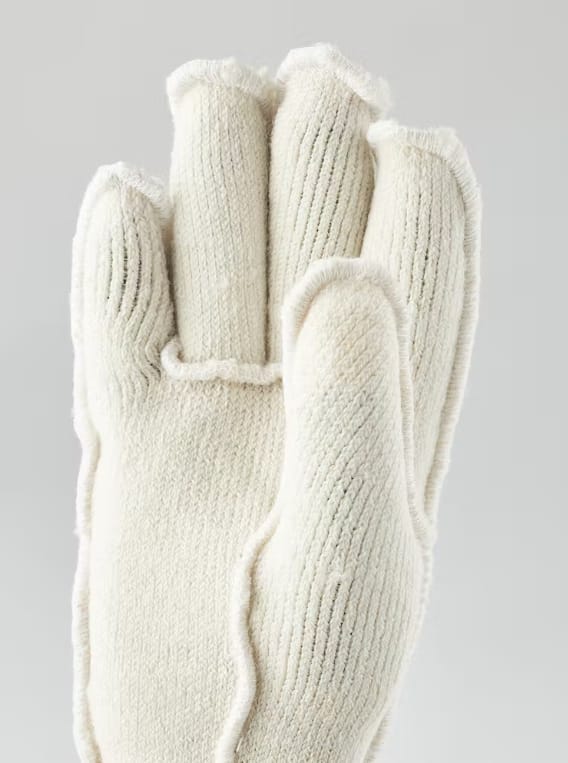 Hestra Wakayama Wool Liner 5-Finger Offwhite Hestra