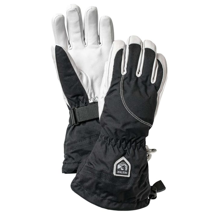 Hestra Women's Heli Ski 5 Finger Black/White Hestra