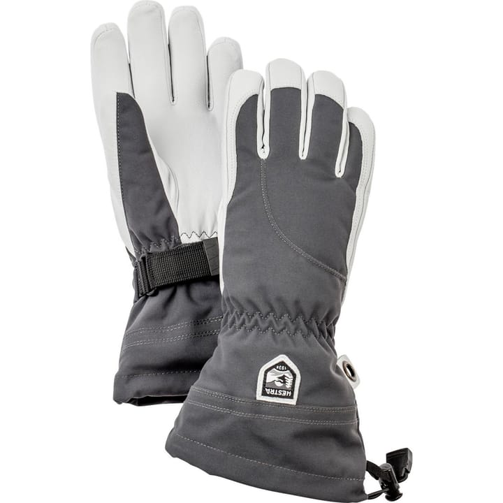 Hestra Women's Heli Ski 5 Finger Grey/Off White Hestra