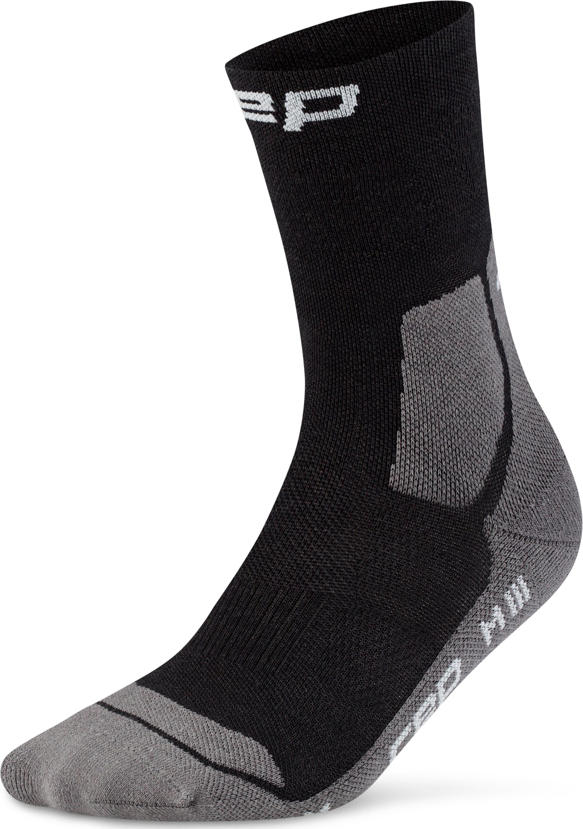 CEP Women's Hiking Light Cushion Socks, Mid Cut Black/grey