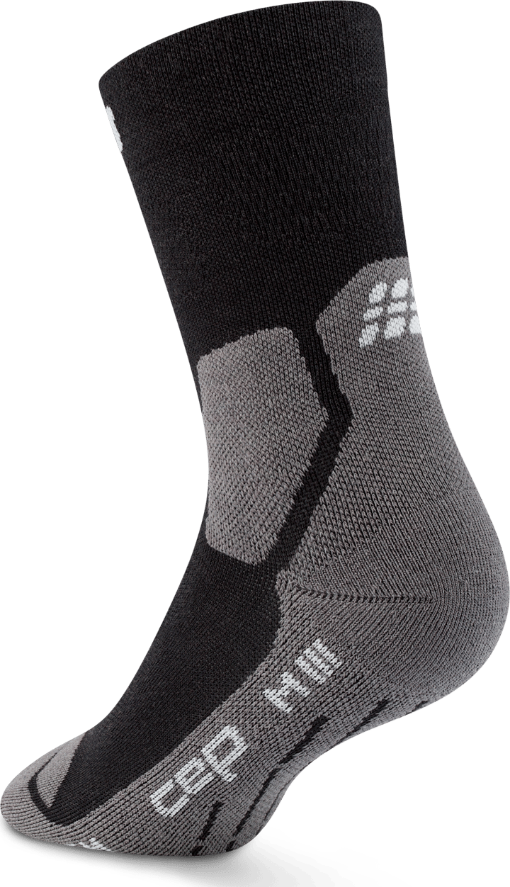 CEP Women's Hiking Light Cushion Socks, Mid Cut Black/grey CEP