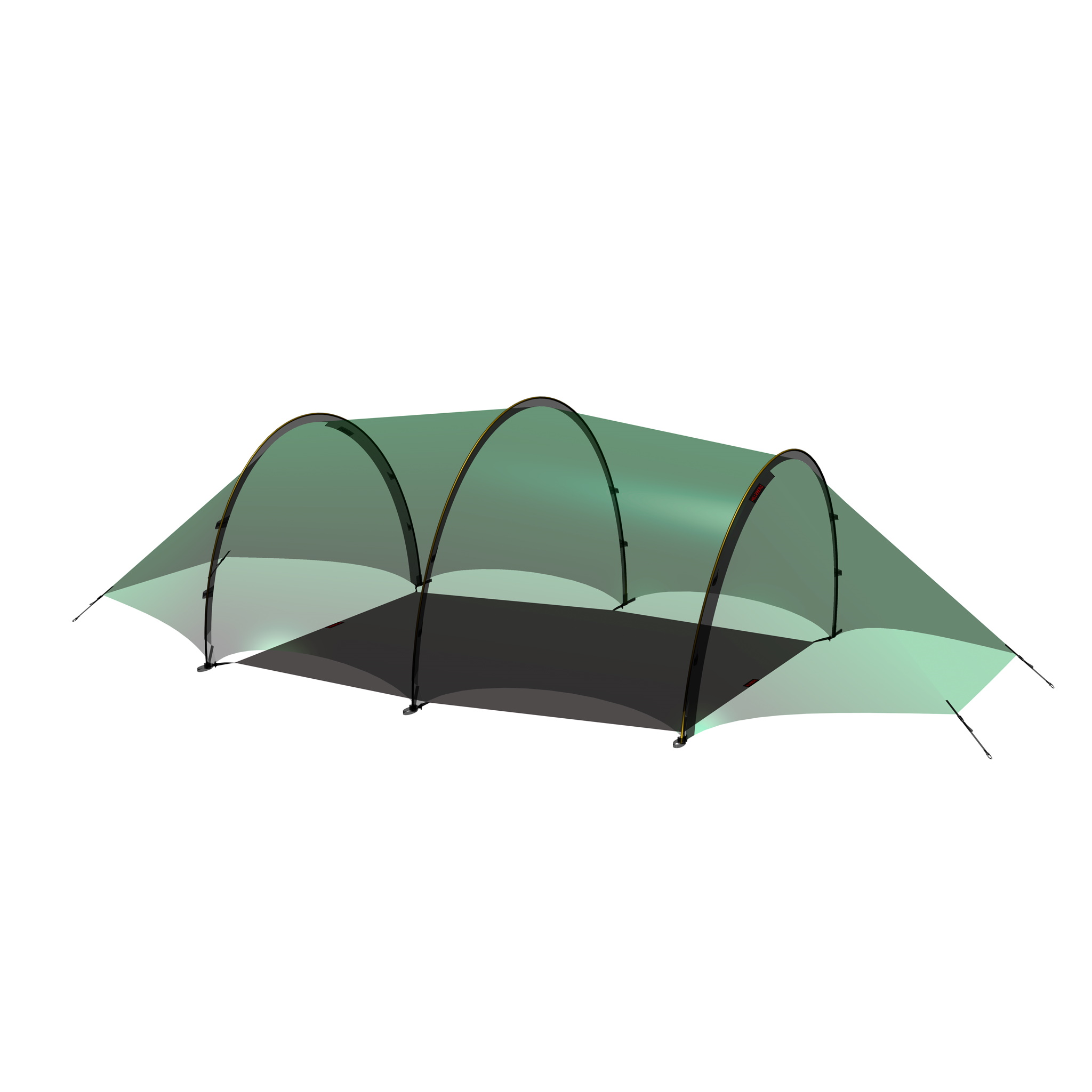 Hilleberg Helags 2 Footprint Black Tälttillbehör OneSize