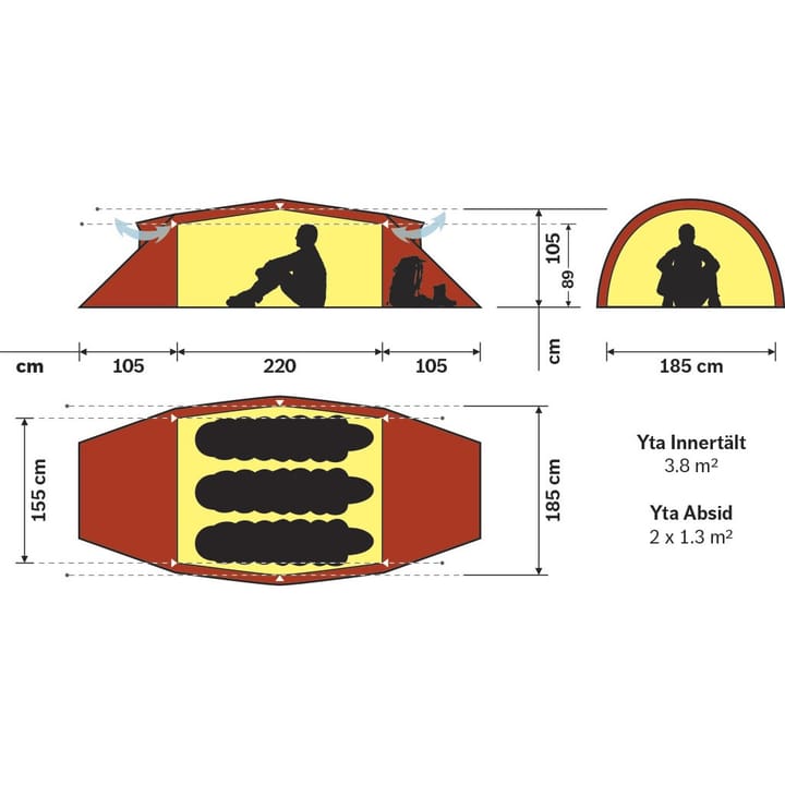 Hilleberg Kaitum 3 Red Hilleberg