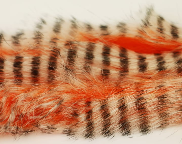 Hareline Tiger Barred Magnum Rabbit Strips Black Barred/White Tipped Hot Orange Hareline Hareline Tiger Barred Magnum Rabbit Strips Black Barred/White Tipped Hot Orange Hareline