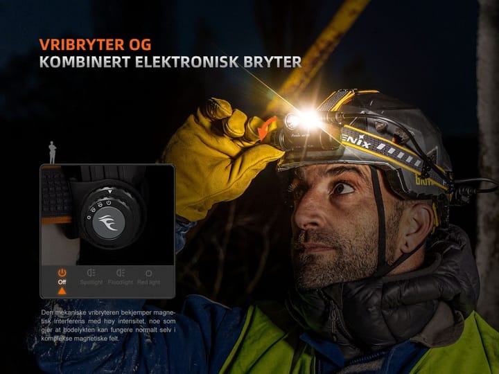 Fenix HM75R Hodelykt 2 Batteri H/R Lys Hodelykt Med To Strømkilder 1600lm Fenix Fenix HM75R Hodelykt 2 Batteri H/R Lys Hodelykt Med To Strømkilder 1600lm Fenix