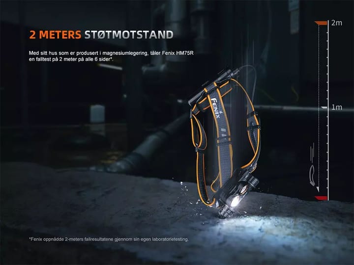 Fenix HM75R Hodelykt 2 Batteri H/R Lys Hodelykt Med To Strømkilder 1600lm Fenix Fenix HM75R Hodelykt 2 Batteri H/R Lys Hodelykt Med To Strømkilder 1600lm Fenix