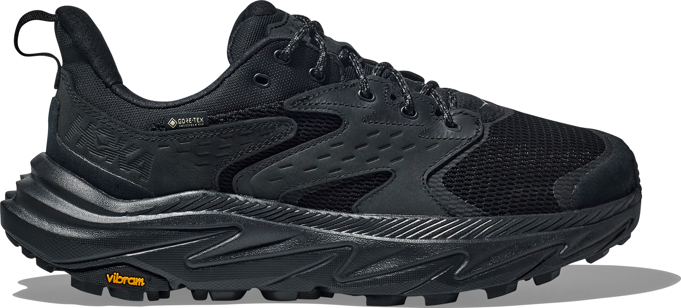 Hoka Men's Anacapa 2 Low GORE-TEX Black / Black Vandringsskor 40 2/3