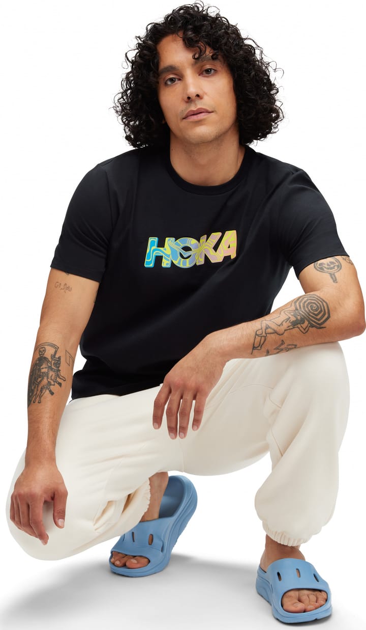 Hoka Men's Topo Logo Short Sleeve Black Hoka