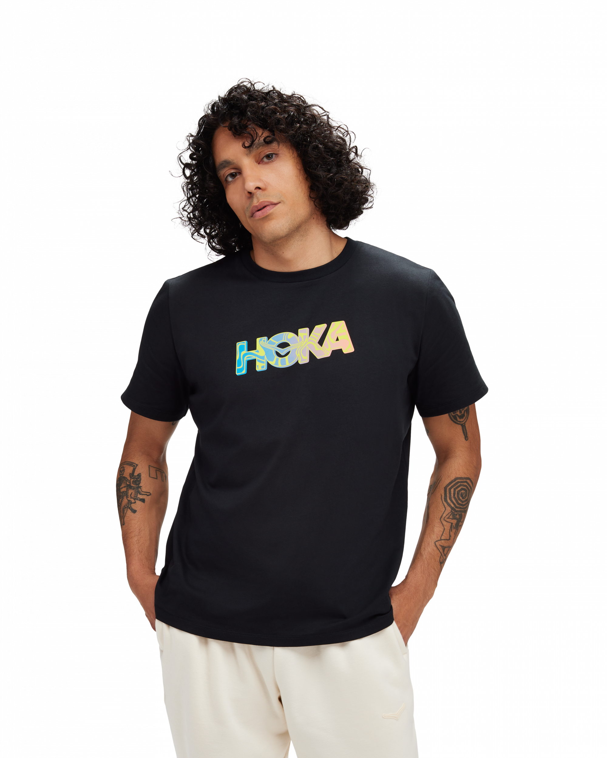 Hoka Men’s Topo Logo Short Sleeve Black