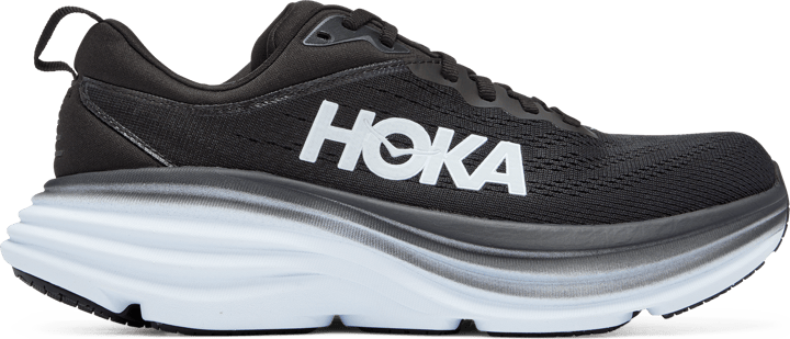  HOKA ONE ONE Bondi 8 Mens Shoes Size 8, Color: Black White