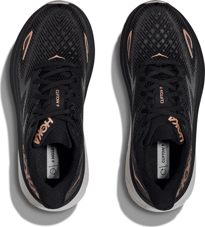 Hoka Women's Clifton 9 Black/Rose Gold Hoka