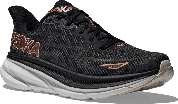 Hoka Women's Clifton 9 Black/Rose Gold Hoka