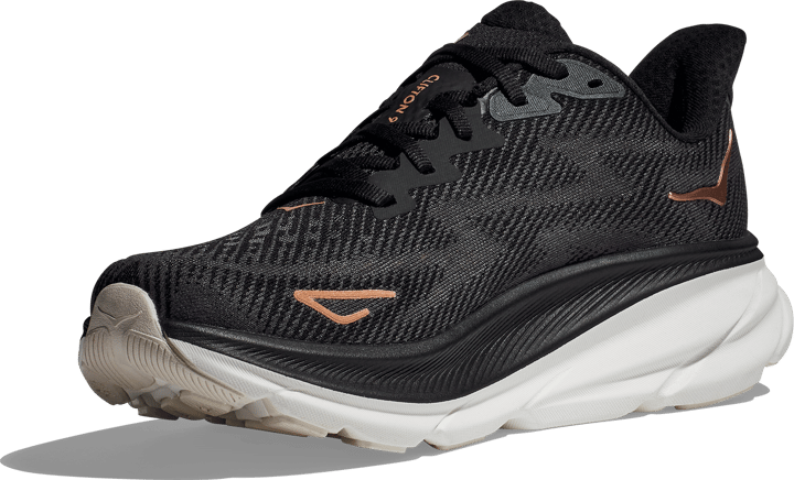 Hoka Women's Clifton 9 Black/Rose Gold Hoka