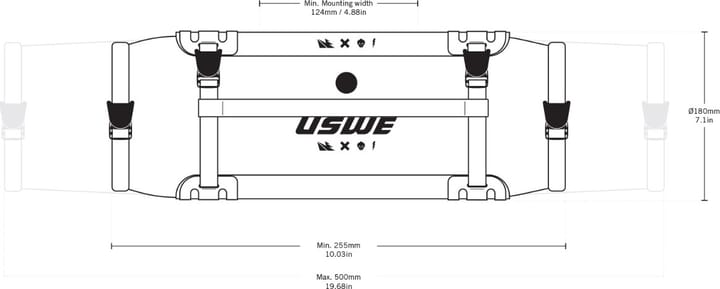 USWE Handlebar Roll-Top Bag + Holster Black USWE
