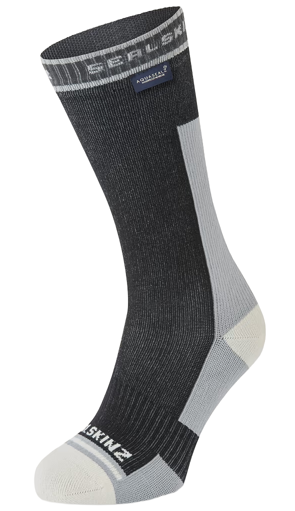 Sealskinz Unisex Holverstone Mid Running Sock WP Black