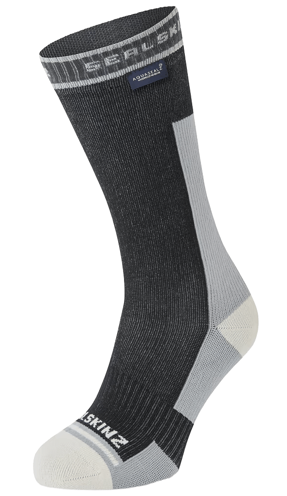 Sealskinz Unisex Holverstone Mid Running Sock WP Black Sealskinz