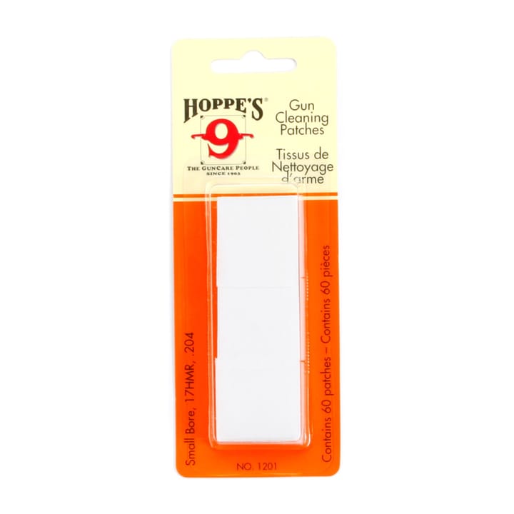 Hoppes Cleaning Patches No.1 Caliber .17HMR/.204 White Hoppes