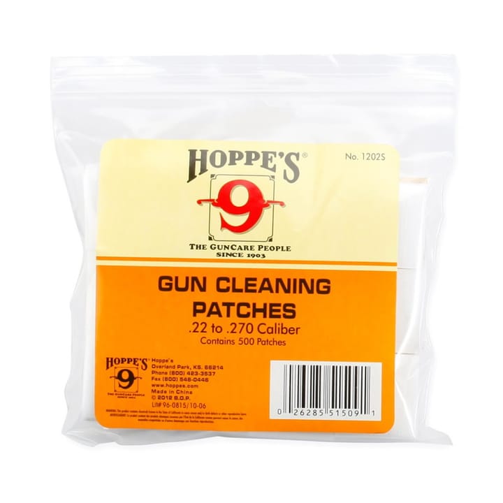 Hoppes Cleaning Patches Bigpack Caliber .22 - .270 Bomull White Hoppes