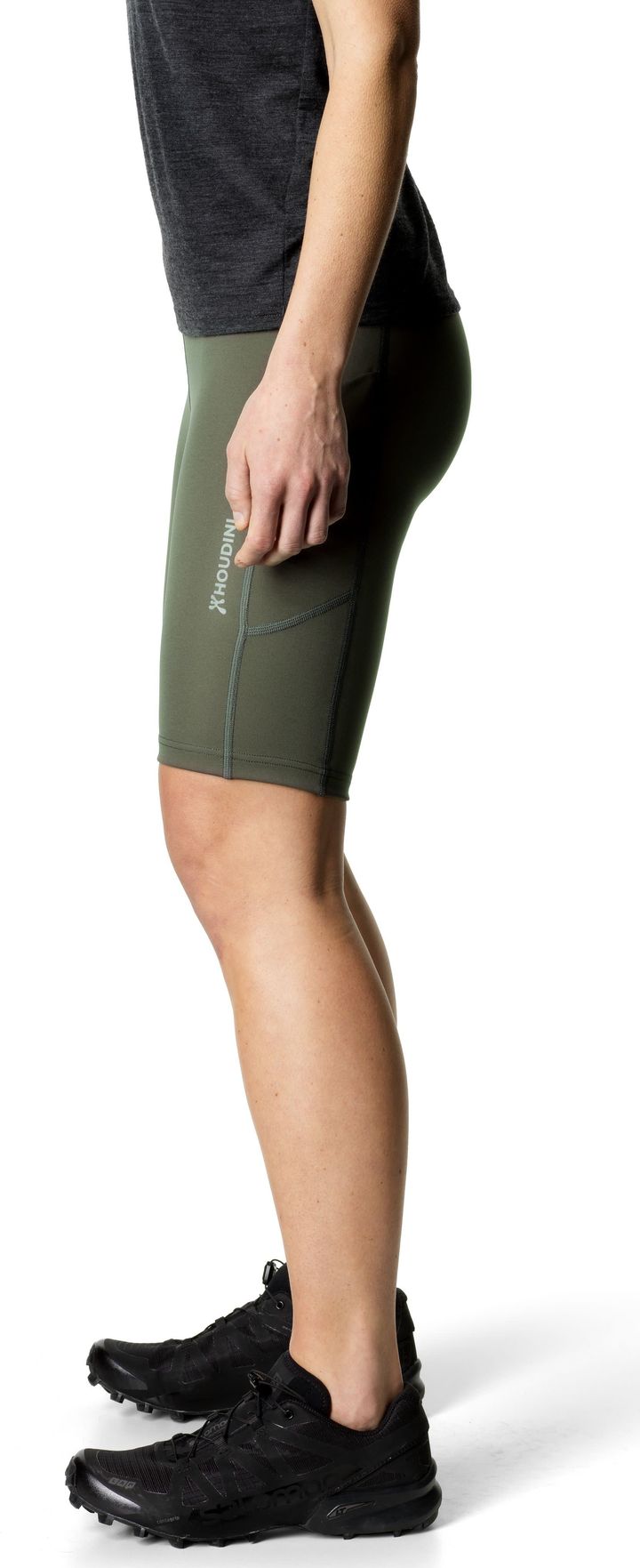 Houdini Women's Adventure Short Tights Baremark Green Houdini