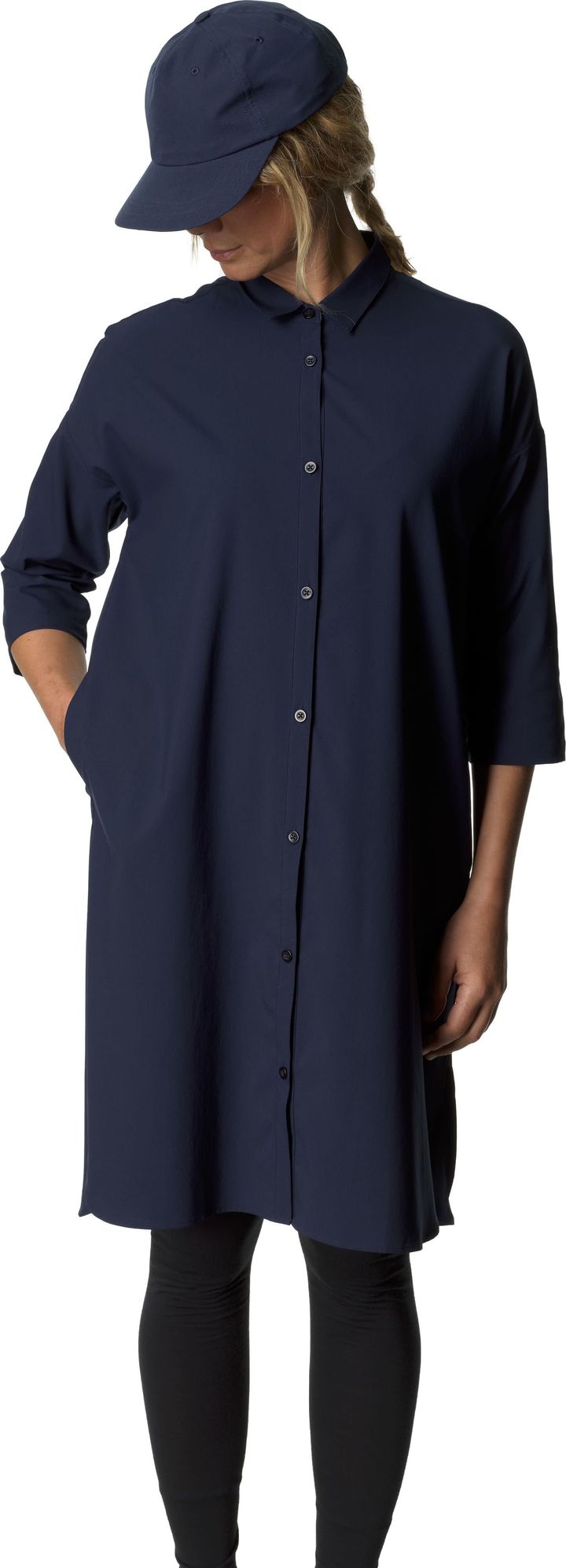 Houdini Women's Route Shirt Dress blue illusion Houdini