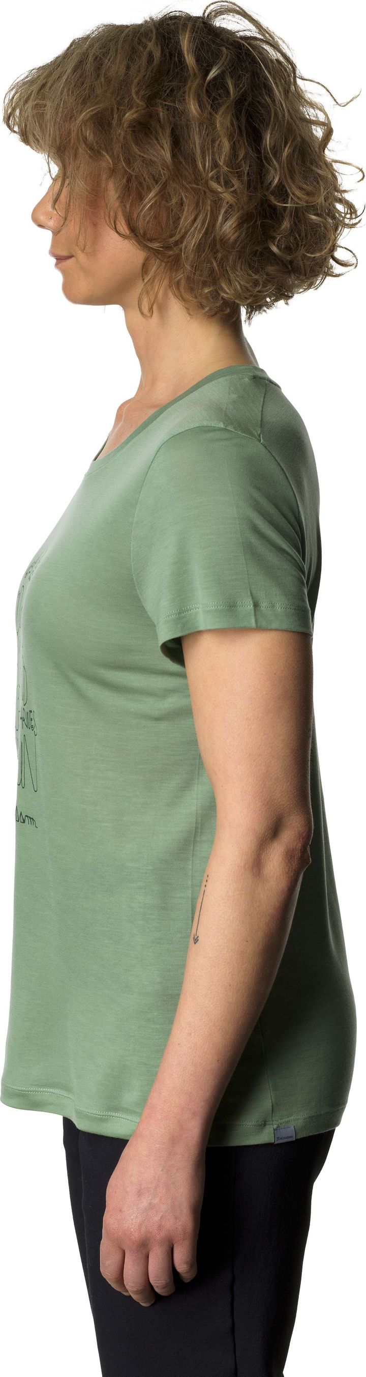 Houdini Women's Tree Message Tee Ginkgo Green Houdini