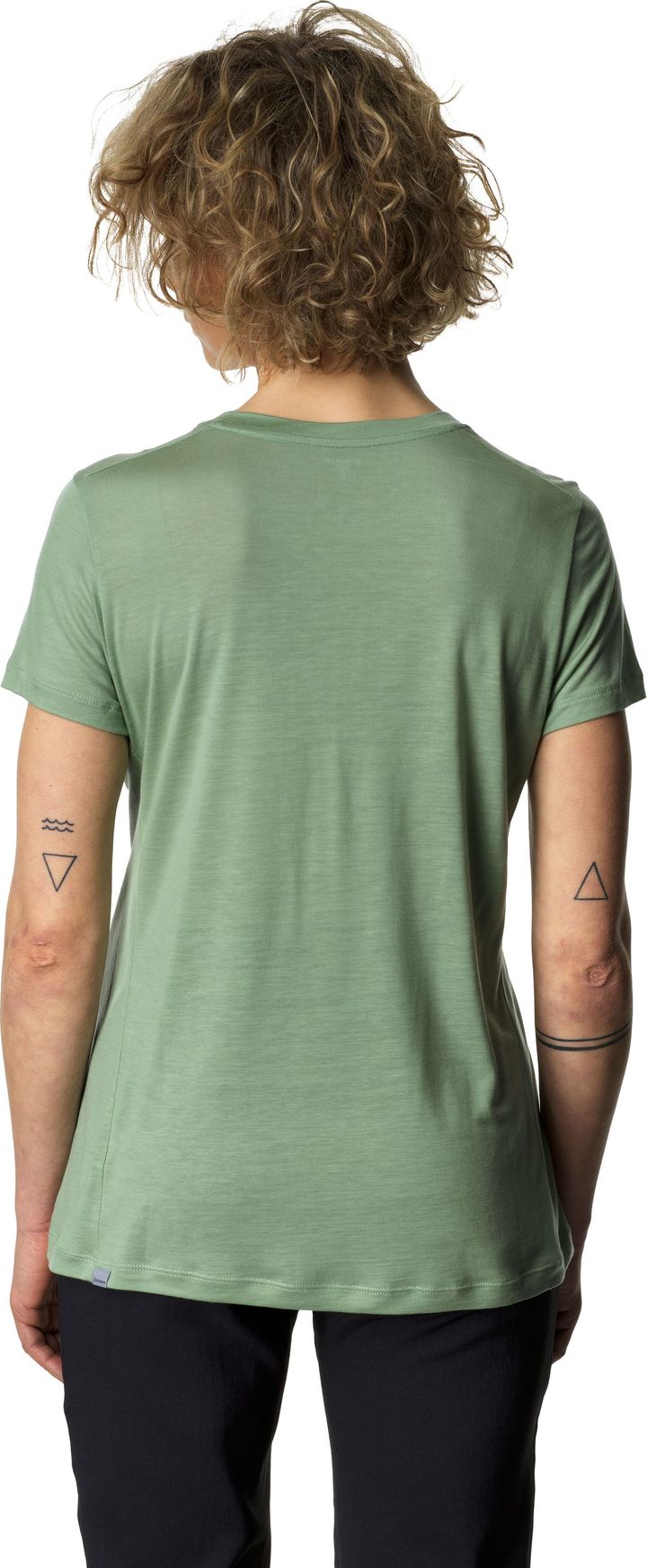 Houdini Women's Tree Message Tee Ginkgo Green Houdini